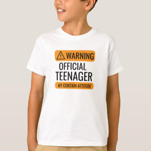 Chemise T-shirt Avertissement Adolescent Officiel 