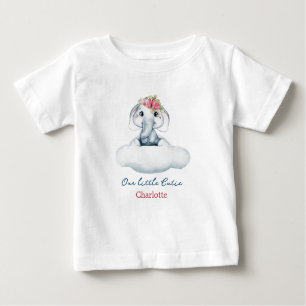 Chemise T-Shirt Bébé Eléphant Cute Petite Cutie
