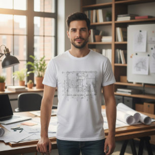 Chemise T-shirt Blueprint de l'aménagement d'un co