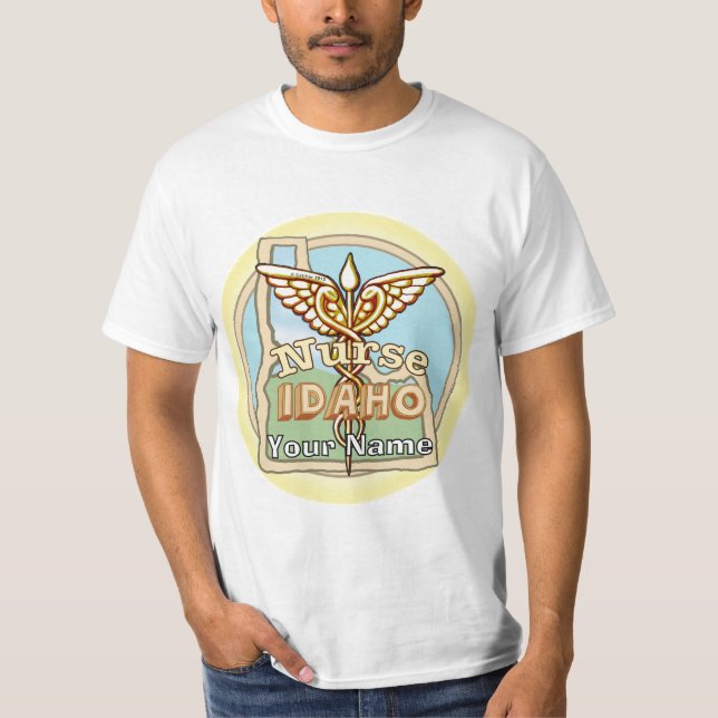 Chemise T-shirt Caducée d'infirmière de l'Idaho (Devant)
