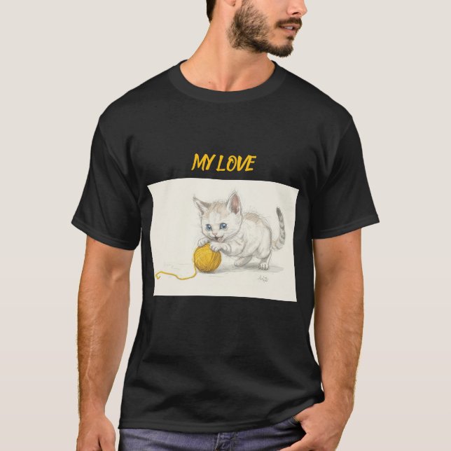 CHEMISE T-SHIRT CHAT MIGNON (Devant)