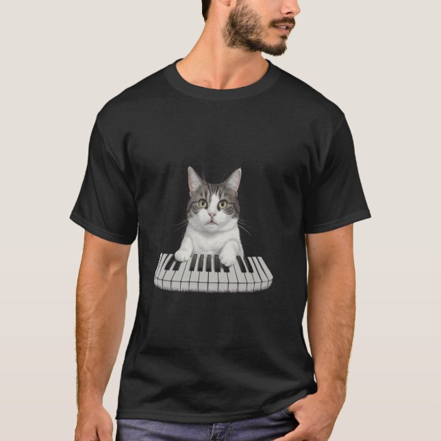 Chemise T-shirt Chat Piano (Devant)
