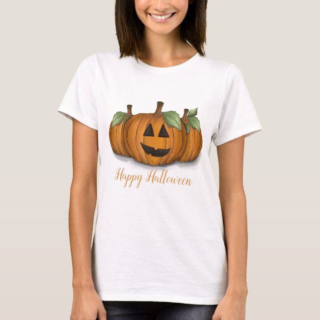 Chemise T-Shirt Citrouilles Peintes (Devant)