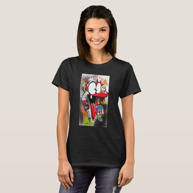 Chemise T-shirt d'art de graffiti de dessin animé  (Devant entier)