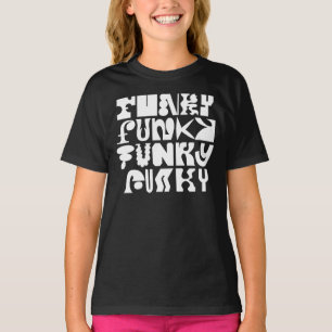 Chemise T-shirt d'art de typographie funky