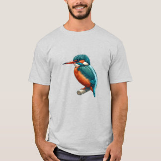 Chemise T-shirt de base de l'oiseau Kingfisher