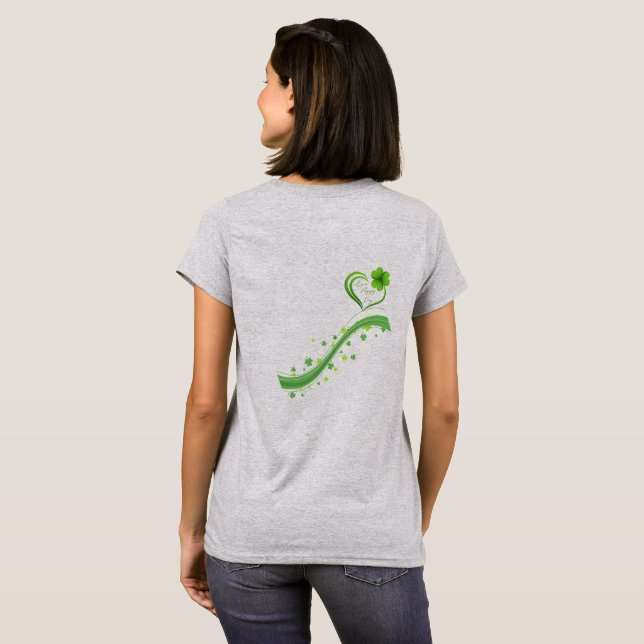 Chemise T-shirt de base irlandaise Love Women (Dos entier)