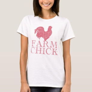 Chemise T-Shirt de base pour femmes à la ferme rou