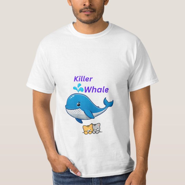 Chemise t-shirt de conception de baleine tueuse et (Devant)