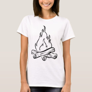 Chemise T-shirt de feu de camp – Graphique aventur