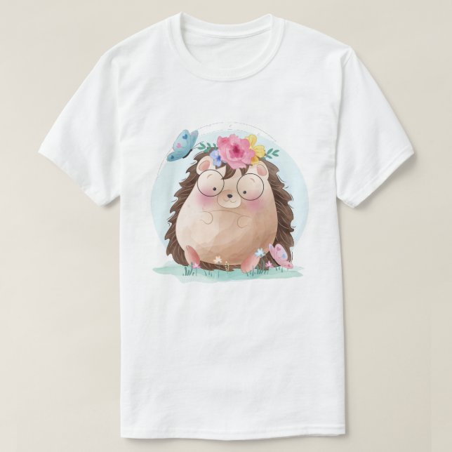 Chemise T-Shirt de Hérisson mignon (Design devant)