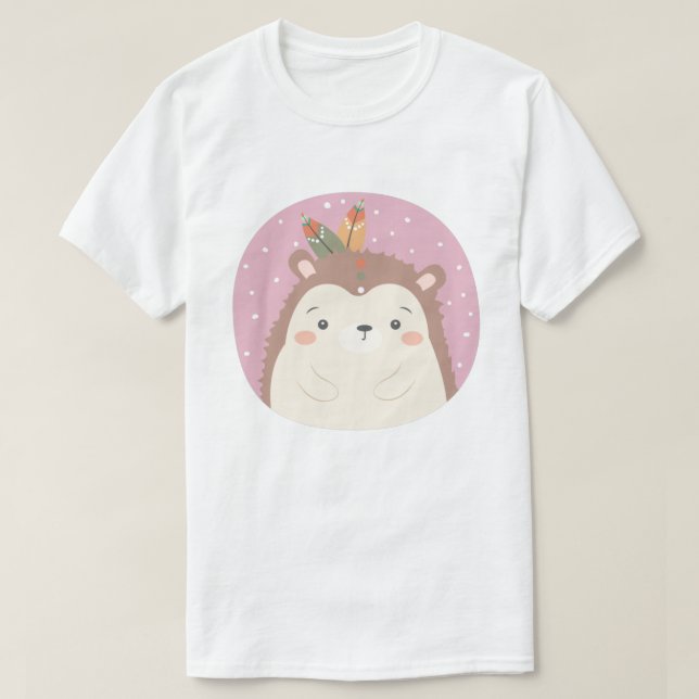 Chemise T-Shirt de Hérisson mignon (Design devant)