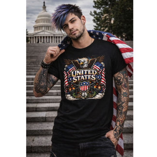 Chemise T-shirt de l'Aigle Patriotique des États-U