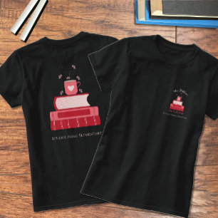 Chemise T-Shirt de l'école de livres rouges avec n