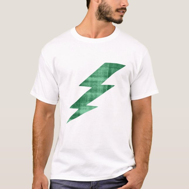 Chemise T-shirt Éclair Vert - Tee Foudre (Devant)