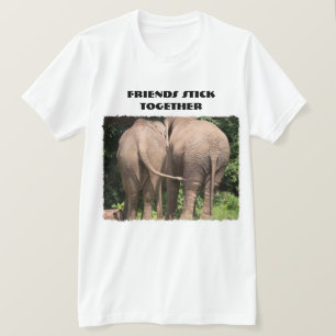 Chemise T-shirt Éléphants Amis S'Entraident