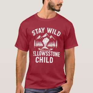 Chemise T-shirt Enfant Stay Wild Yellowstone