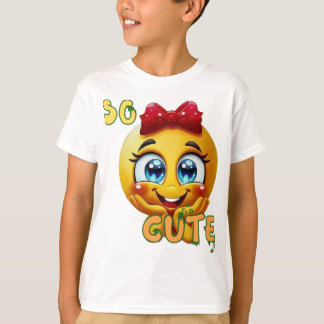 Chemise T-shirt Enfant Visage Emoji Tellement Mign