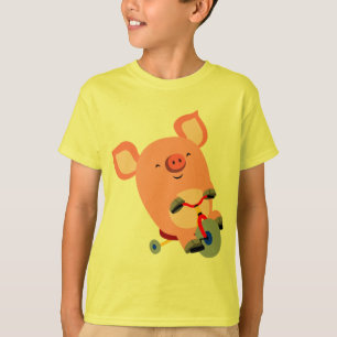 Chemise T-shirt Enfants Cochon Carton