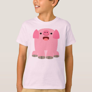 Chemise T-shirt Enfants Cochon De Cartoon Oinking