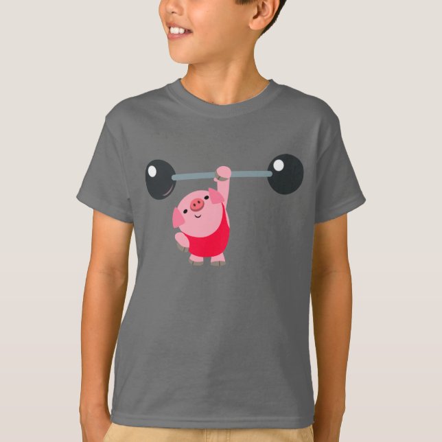 Chemise T-shirt Enfants de cochon pour levage de p (Devant)