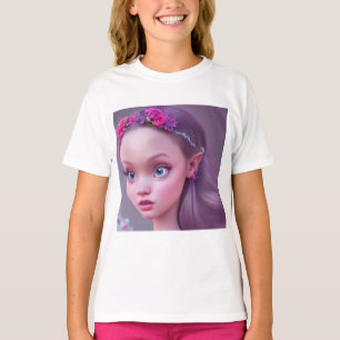 Chemise T-shirt Enfants Princesse Fée Florale Cute