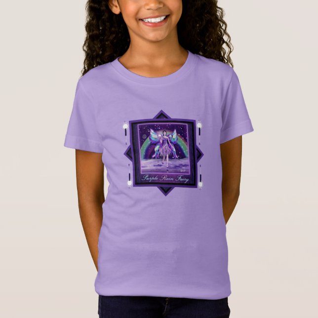 Chemise T-shirt fée de la pluie violette (Devant)