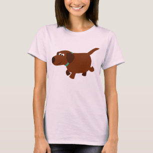 Chemise T-shirt femme Labrador au chocolat au dess