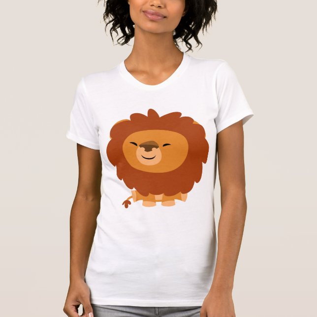 Chemise T-shirt Femme Lion Cartoon Cute (Devant)
