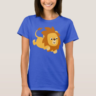 Chemise T-shirt Femme Lion Jeu de Dessin Caricatur