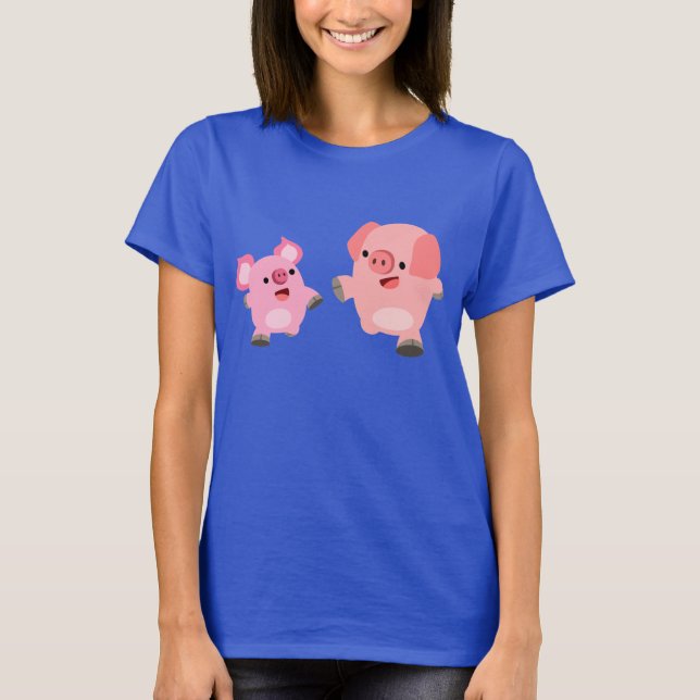 Chemise T-shirt Femme Porte-Caricature Coup (Devant)
