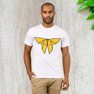 Chemise T-shirt Homme Papillon Origami Jaune