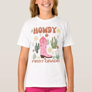 Chemise T-shirt "Howdy" pour élèves de première an