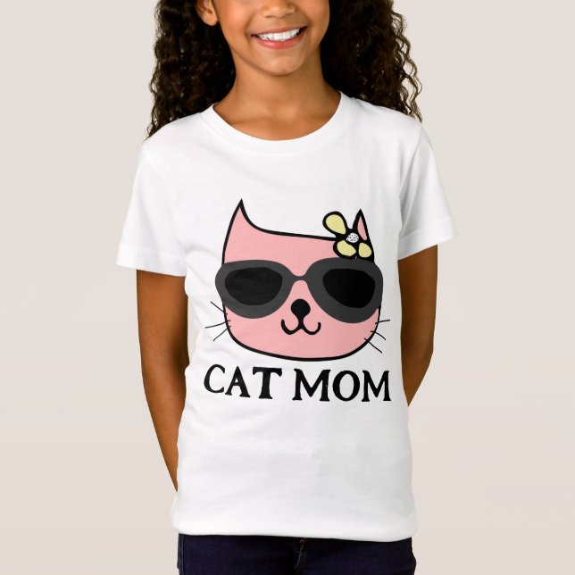 CHEMISE T-SHIRT MAMAN CHAT FILLE (Devant)