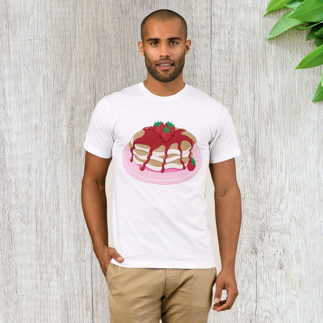 Chemise T-Shirt Mens Pancakes Fraise (Créateur téléchargé)
