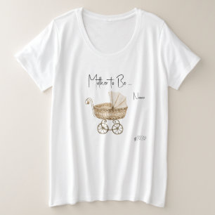 Chemise T-Shirt Mère à être Boho Baby shower Plus 