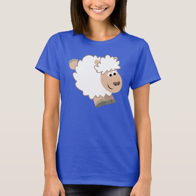 Chemise T-Shirt Mignonne en Cartoon Sheep Women (Devant)