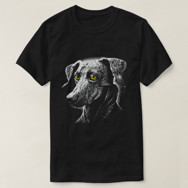 Chemise T-shirt Mutt Planche à Griffer Yeux Verts (Design devant)