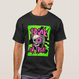 Chemise T-shirt Neon Trick or Treat Crâne & Beigne
