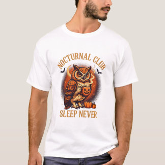 Chemise T-Shirt Nocturnal Club Ne Dort Jamais Café