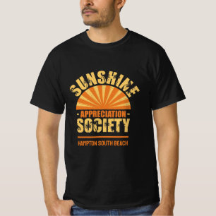 Chemise T-shirt noire d'été de la Custom Sunshine