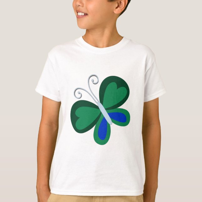 Chemise T-Shirt Papillon Vert (Devant)