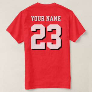 Chemise T-shirt personnalisée - Nom et Numéro