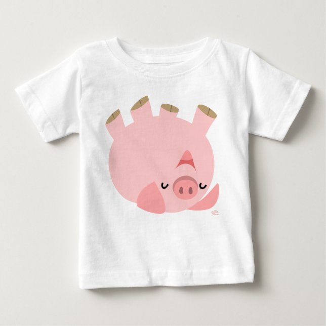 Chemise T-Shirt pour bébé cochon de dessin (Devant)