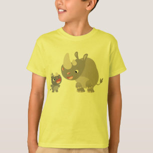 Chemise T-Shirt pour enfants Big Rhino et bébé Rhi
