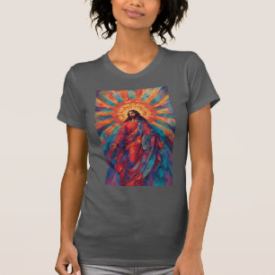 Chemise T-shirt pour femmes chrétiennes Jésus ress