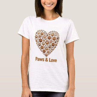 Chemise T-shirt pour femmes Paws and Love