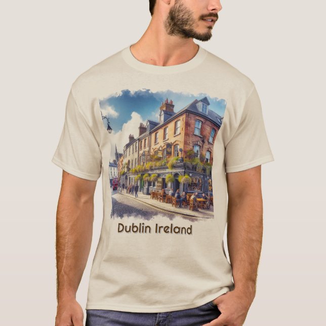 Chemise T-shirt pour hommes de pub irlandais de Du (Devant)