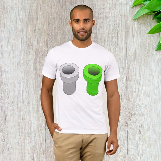 Chemise T-Shirt Pour Hommes Pipes Isométriques (Créateur téléchargé)