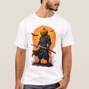 Chemise T-Shirt Pumpkin Samurai Guerrier d'Hallowe